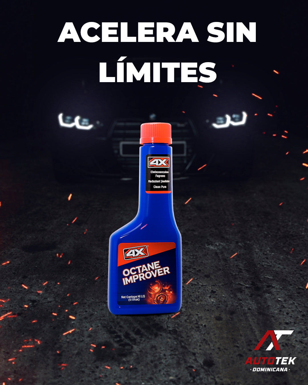 Adictivo de Octanaje AutoTek | Octane Booster 4X™ | Más potencia, menos consumo: el aditivo que tu MOTOR PIDE A GRITOS