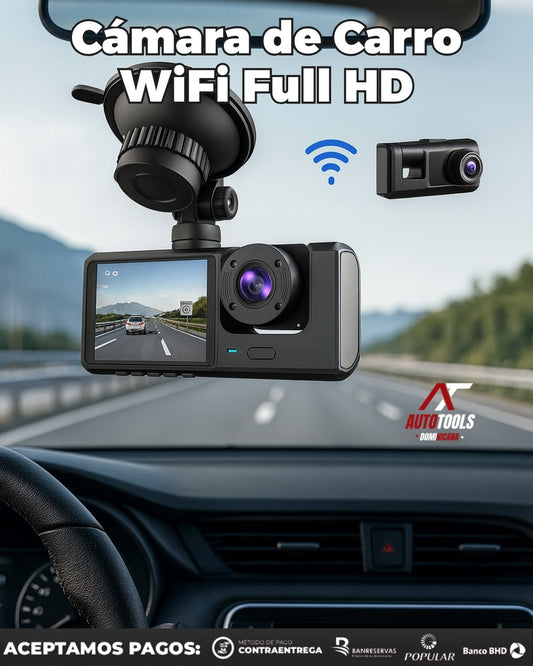 Cámara para Carros con WiFi DriveCam™ | Graba en Alta Definición, Conéctala a tu Celular y Mantén tu Vehículo Seguro