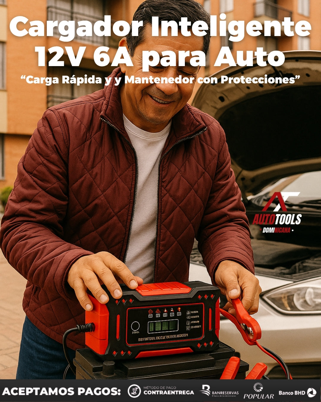 Cargador Inteligente de Batería 12V 6A – Protección Total y Rendimiento en Cualquier Clima