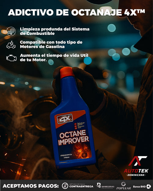 Adictivo de Octanaje AutoTek | Octane Booster 4X™ | Más potencia, menos consumo: el aditivo que tu MOTOR PIDE A GRITOS