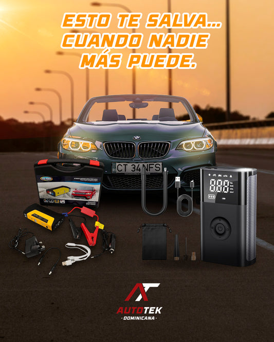 Jumper de batería + Compresor de Aire (Combo) AutoGuard™ | ¡Arranca tu carro y llena tus gomas en minutos! Kit 2 en 1 indispensable para conductores